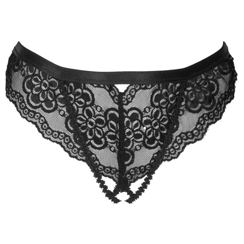 LIVCO CORSETTI FASHION - OKSURIN PANTY CROTCHLESS BLACK - Amore24