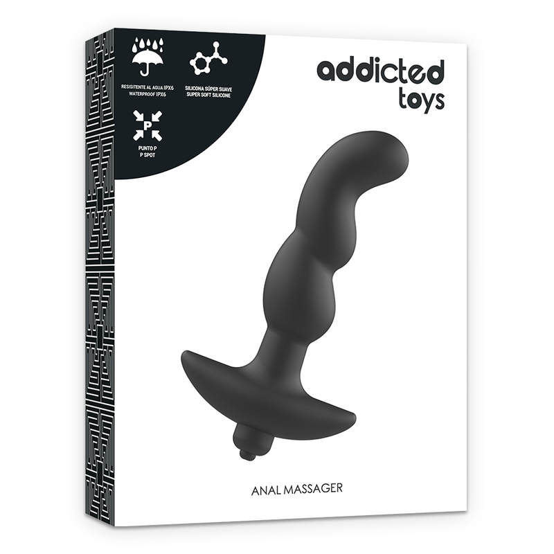 ADDICTED TOYS - ANAL MASSAGER WITH BLACK VIBRATION MODEL 2 - Amore24