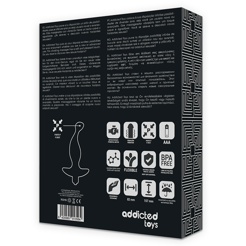ADDICTED TOYS - ANAL MASSAGER WITH BLACK VIBRATIONMODEL 1 - Amore24