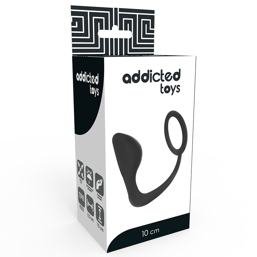 ADDICTED TOYS - ANAL PLUG WITH BLACK PENIS RING - Amore24