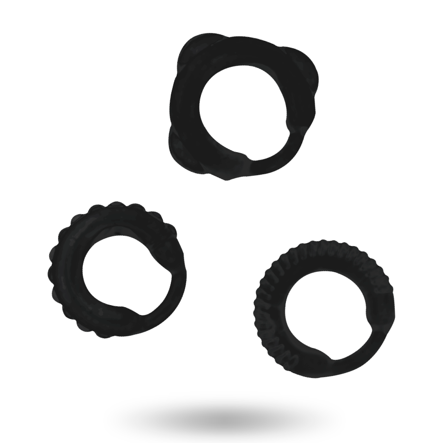 ADDICTED TOYS - C-RING SET BLACK - Amore24