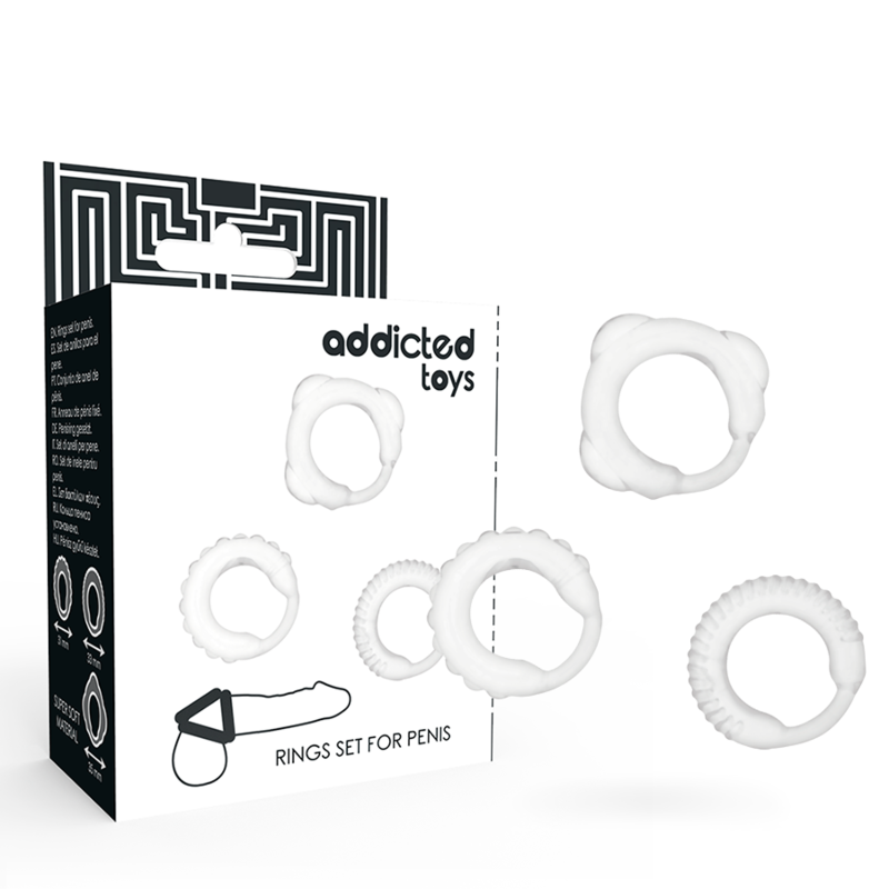 ADDICTED TOYS - C-RING SET CLEAR - Amore24