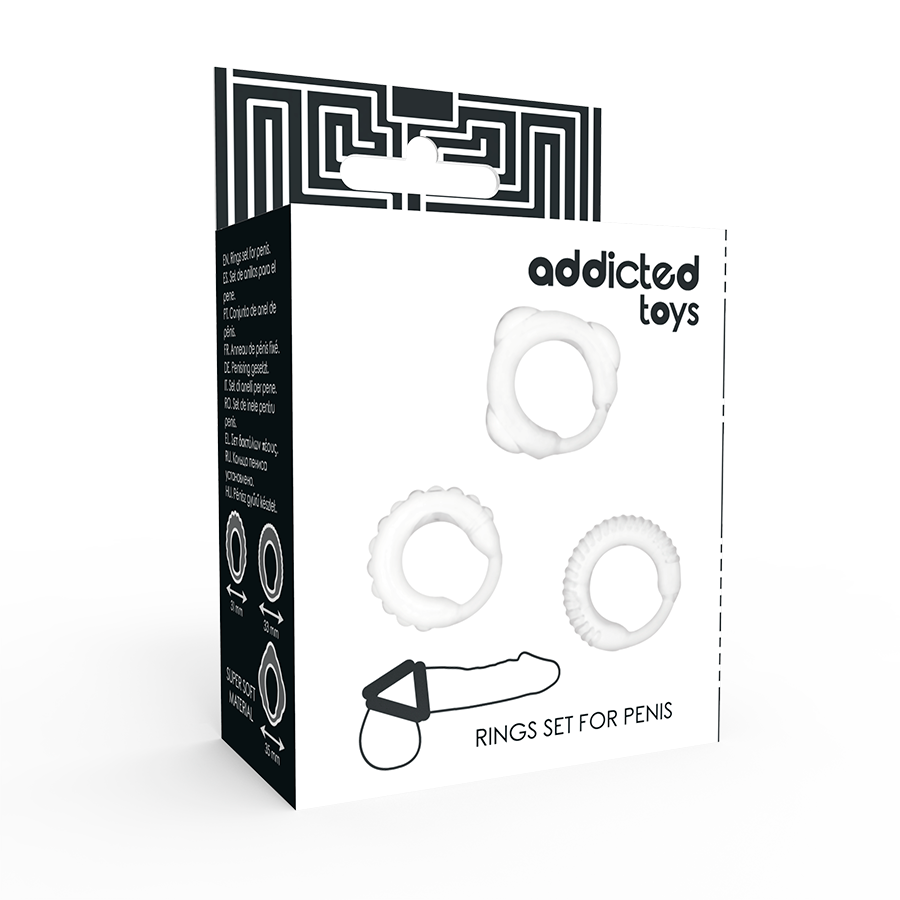 ADDICTED TOYS - C-RING SET CLEAR - Amore24