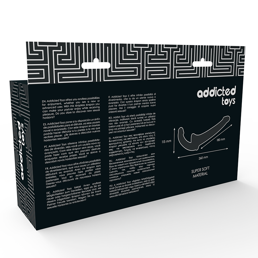 ADDICTED TOYS - DILDO WITH RNA S WITHOUT SUBJECTION BLACK - Amore24