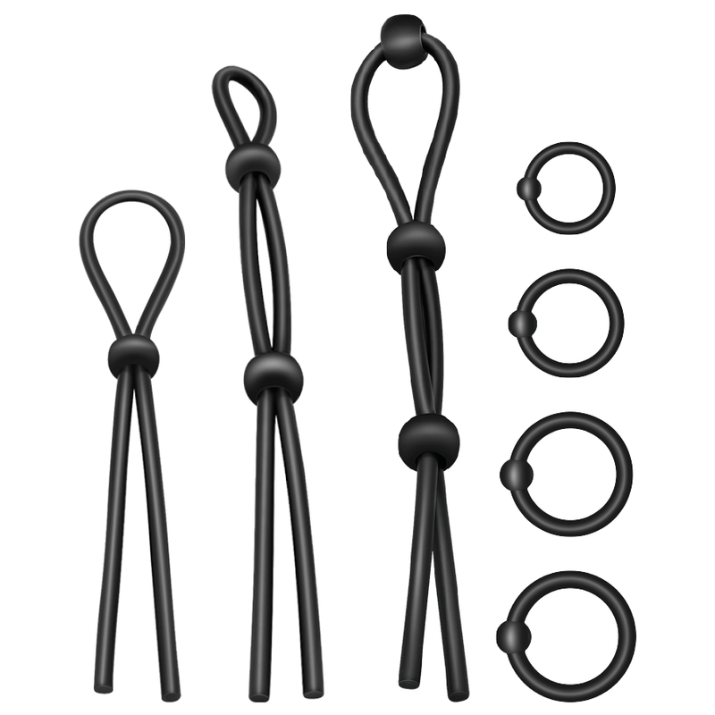 ADDICTED TOYS - FLEXIBLE SILICONE COCK RING SET 7 PIECES - Amore24
