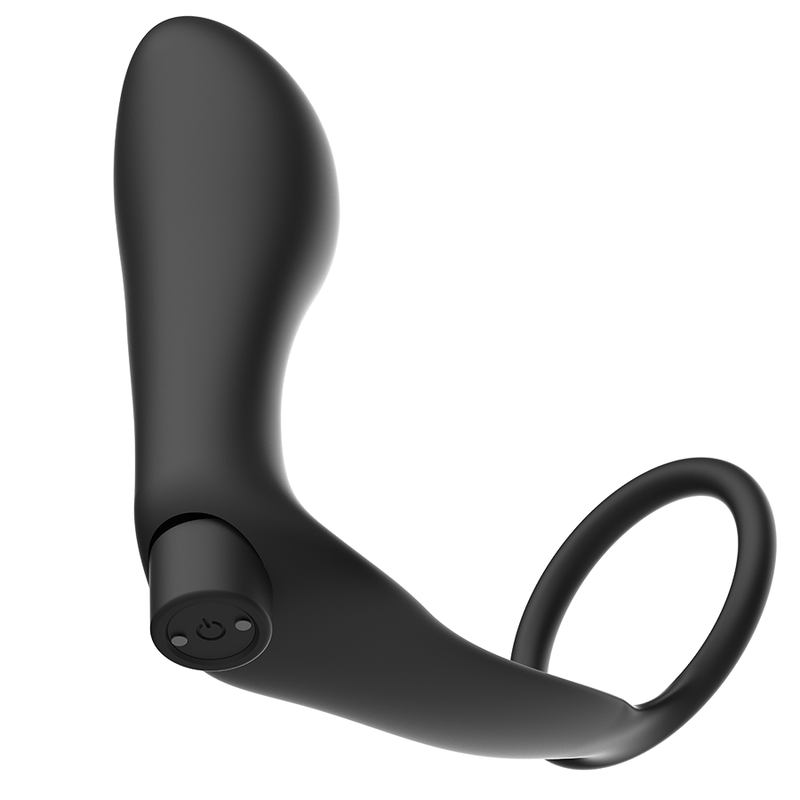 ADDICTED TOYS - PENIS RING WITH REMOTE CONTROL ANAL PLUG BLACK RECHARGEABLE - Amore24