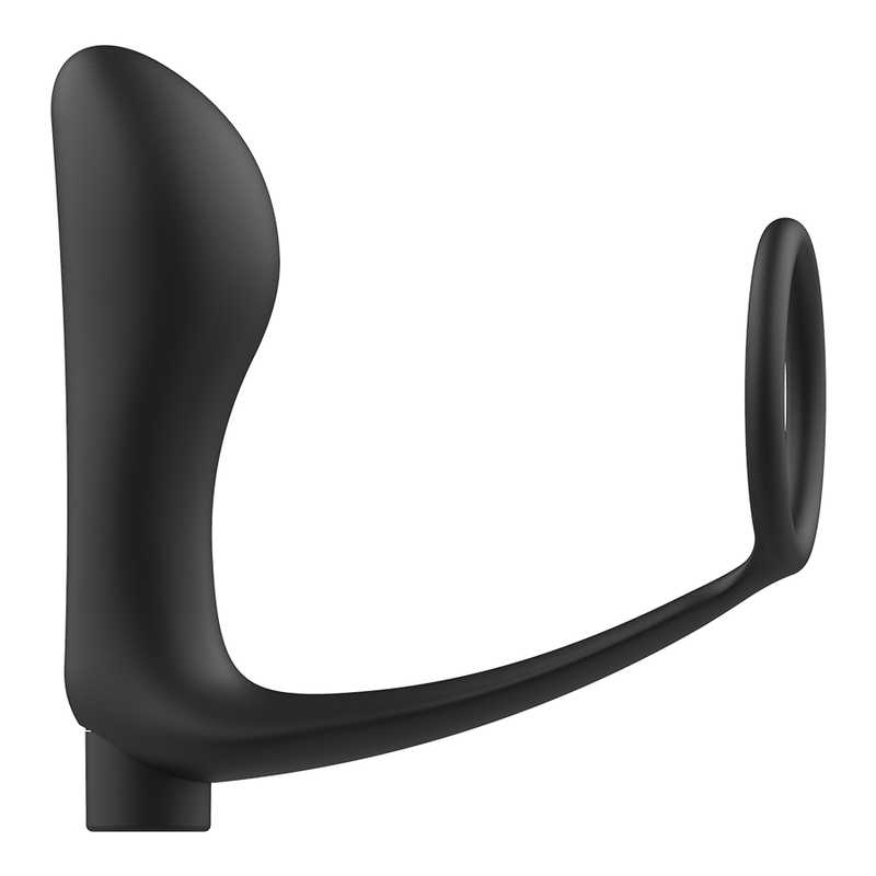 ADDICTED TOYS - PENIS RING WITH REMOTE CONTROL ANAL PLUG BLACK RECHARGEABLE - Amore24