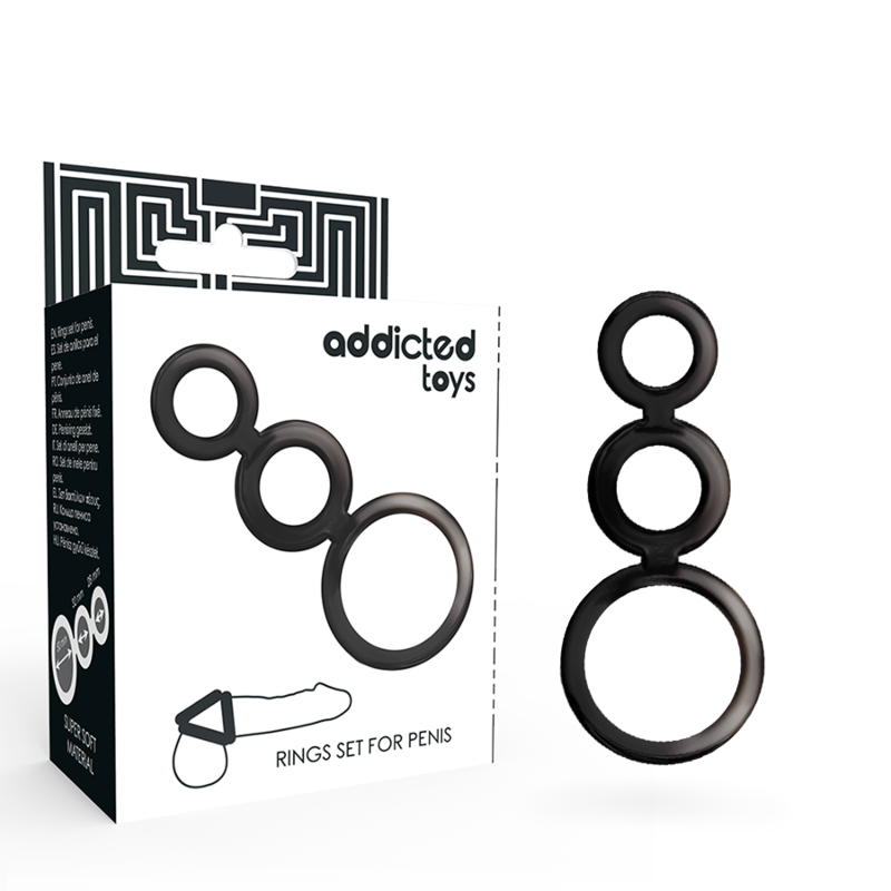 ADDICTED TOYS - RINGS SET FOR PENIS - SMOKED - Amore24
