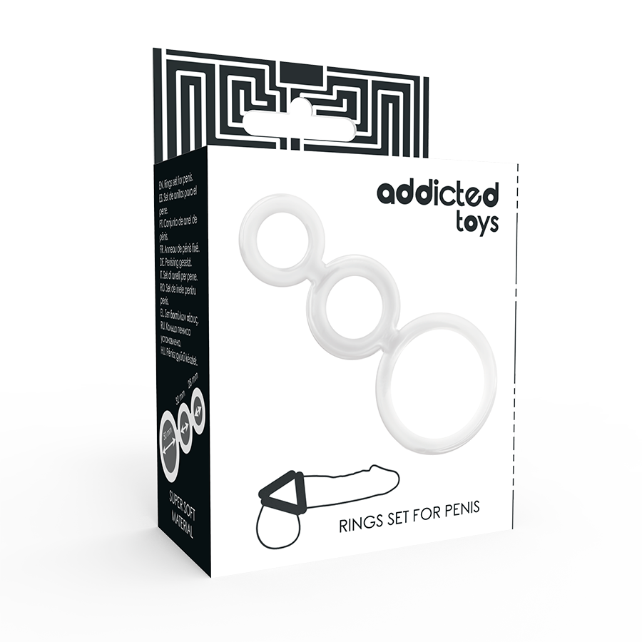 ADDICTED TOYS - RINGS SET FOR PENIS TRANSPARENT - Amore24