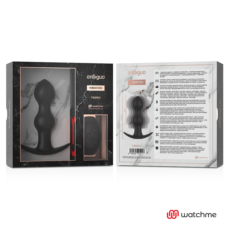 ANBIGUO - WATCHME REMOTE CONTROL PLUG ANAL VIBRATOR TIBERIO - Amore24