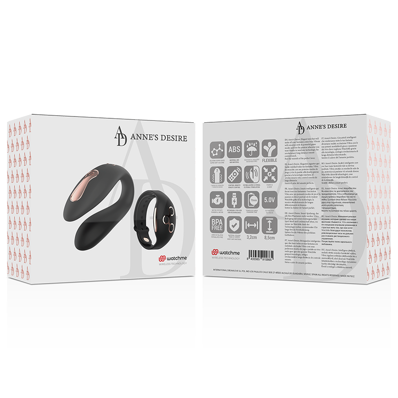 ANNE'S DESIRE - DUAL PLEASURE TECNOLOG A WATCHME BLACK/GOLD - Amore24