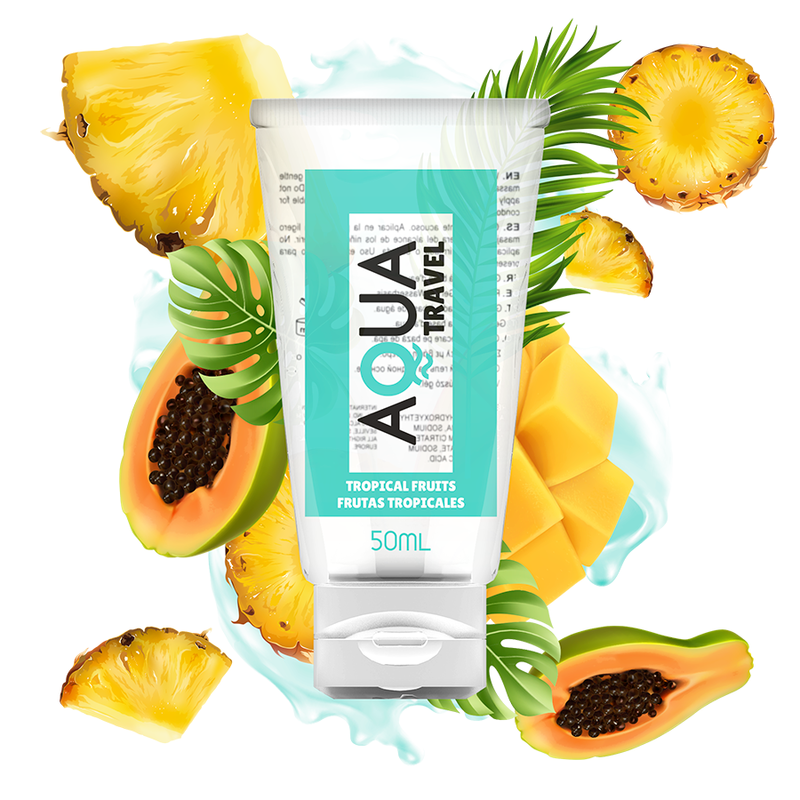 AQUA TRAVEL - FLAVOUR WATERBASED LUBRICANT TROPICAL FRUITS - 50 ML - Amore24
