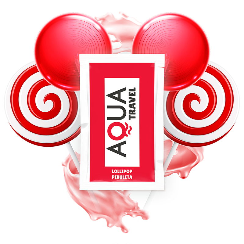 AQUA TRAVEL - LOLLIPOP FLAVOUR WATERBASED LUBRICANT 6 ML - Amore24