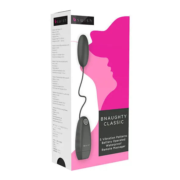 B SWISH - BNAUGHTY CLASSIC VIBRATING BULLET BLACK - Amore24