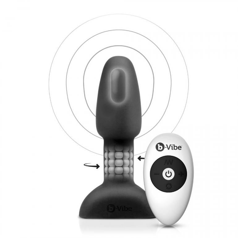 B-VIBE - RIMMING REMOTE CONTROL ANAL PLUG PETITE BLACK - Amore24