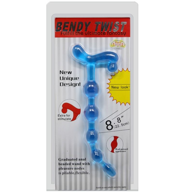 BAILE - BENDY TWIST BLUE ANAL BALLS - Amore24