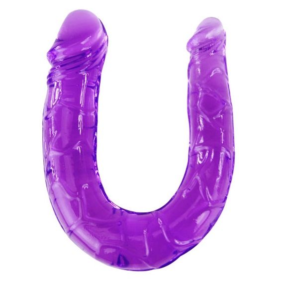 BAILE - DOUBLE DILDO IN LILAC FLEXIBLE JELLY - Amore24