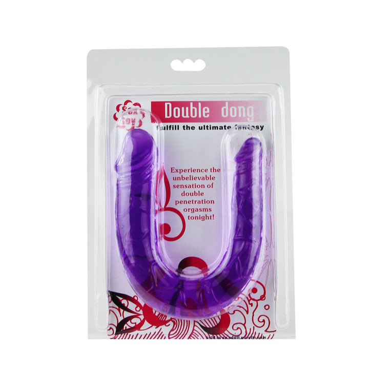 BAILE - DOUBLE DILDO IN LILAC FLEXIBLE JELLY - Amore24