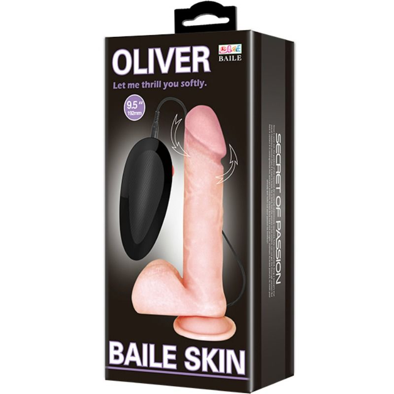 BAILE - OLIVER REALISTIC VIBRATOR WITH ROTATION FUNCTION - Amore24