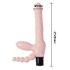 BAILE - TPR ROPELESS HARNESS WITH VIBRATION AND ANAL STIMULATION 25.4 CM - Amore24