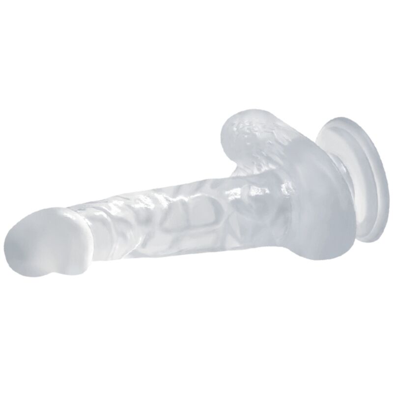 BAILE - REALISTIC DILDO WITH SUCTION CUP AND TESTICLES 16.7 CM TRANSPARENT - Amore24