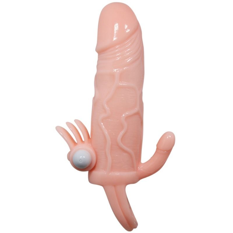BAILE - BRAVE MAN PENIS COVER WITH CLIT AND ANAL STIMULATION FLESH 16.5 CM - Amore24