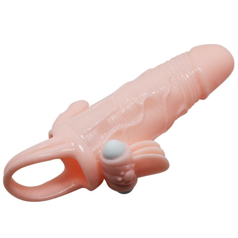 BAILE - BRAVE MAN PENIS COVER WITH CLIT AND ANAL STIMULATION FLESH 16.5 CM - Amore24