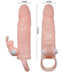 BAILE - BRAVE MAN PENIS COVER WITH RABBIT AND DOUBLE ENGINE FLESH 16.5 CM - Amore24