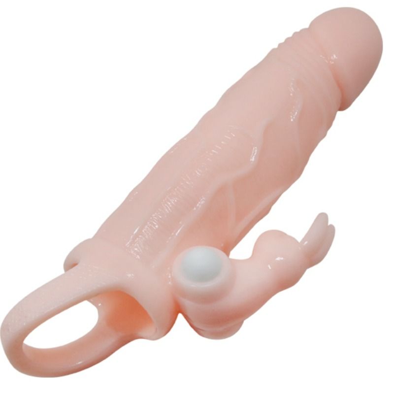 BAILE - BRAVE MAN PENIS COVER WITH RABBIT AND DOUBLE ENGINE FLESH 16.5 CM - Amore24