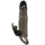 BAILE - BRAVE MAN PENIS COVER WITH RABBIT BLACK 16.5 CM - Amore24