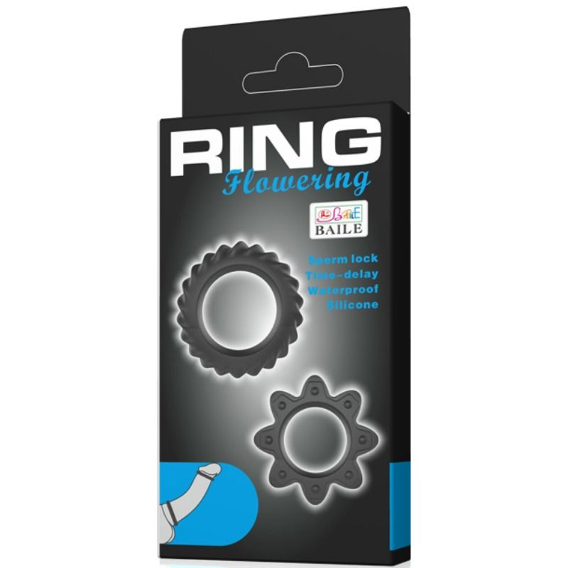 BAILE - KIT 2 RING FLOWERING SILICONE RINGS - Amore24