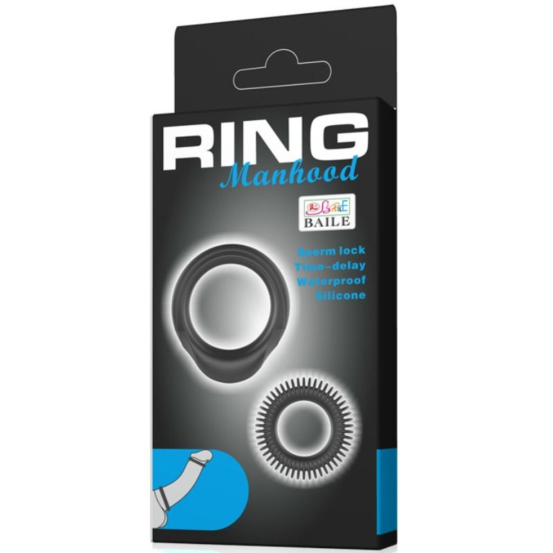 BAILE - KIT 2 SILICONE RINGS RING MANHOOD - Amore24