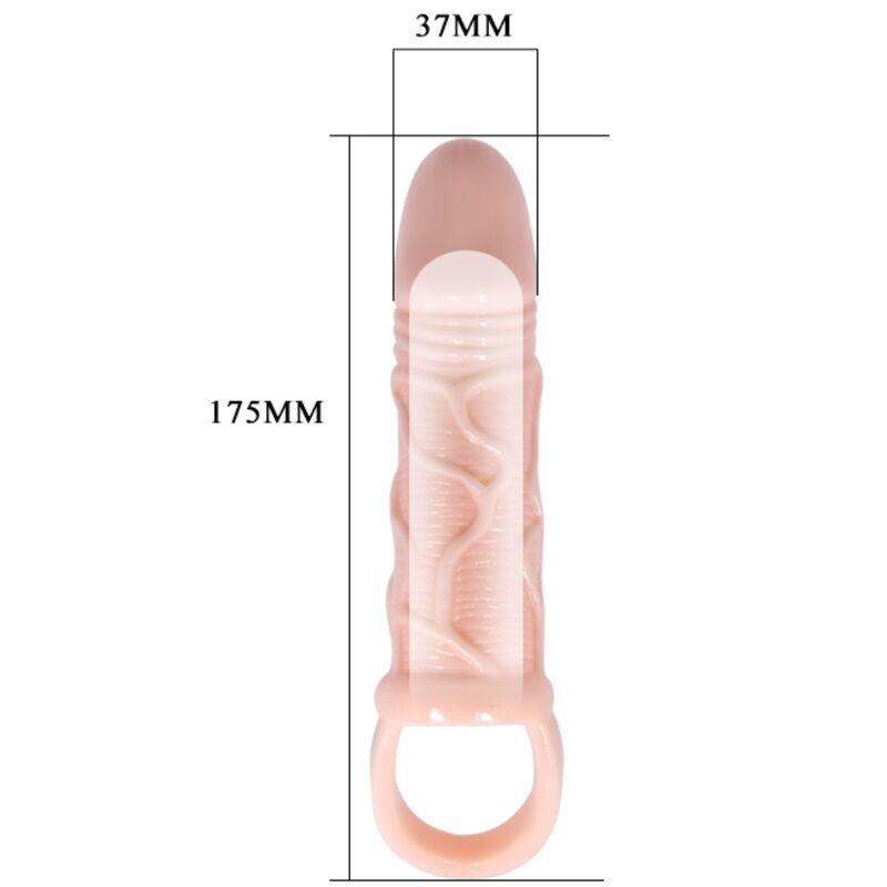 BAILE - PENIS EXTENDER SHEATH WITH STRAP FOR TESTICLES 13.5 CM - Amore24