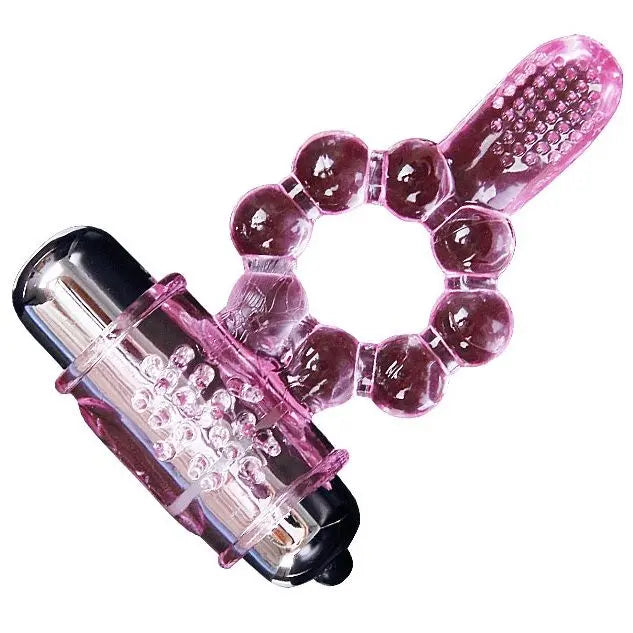BAILE - SILICONE RING 10 TONGUE RHYTHMS WITH PINK VIBRATION - Amore24