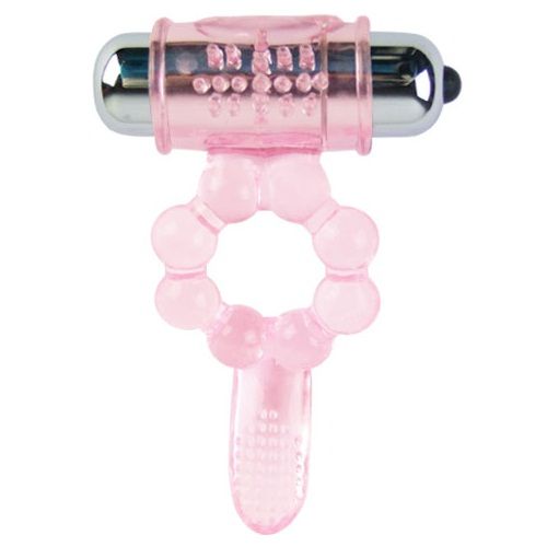 BAILE - SILICONE RING 10 TONGUE RHYTHMS WITH PINK VIBRATION - Amore24