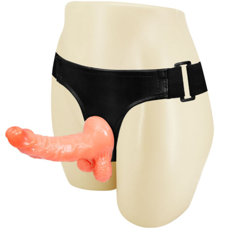 BAILE - HARNESS WITH REALISTIC PENIS AND ULTRA PASSIONATE ADJUSTABLE PANTIES 15.5 CM - Amore24