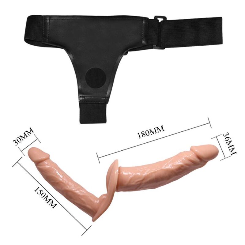 BAILE - ULTRA PASSIONATE DOUBLE DILDOS WITH HARNESS - Amore24