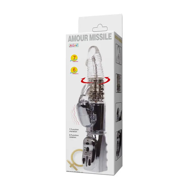 BAILE - AMOUR MISSILE TRANSPARENT ROTATOR 26.5 CM - Amore24