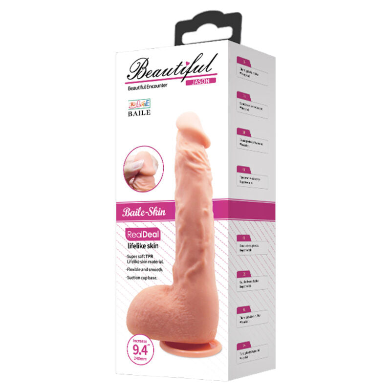 BAILE - REALISTIC DILDO JASON NATURAL 24 CM - Amore24