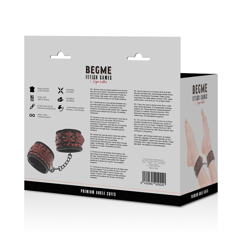 BEGME - RED EDITION PREMIUM ANKLE CUFFS WITH NEOPRENE LINING - Amore24