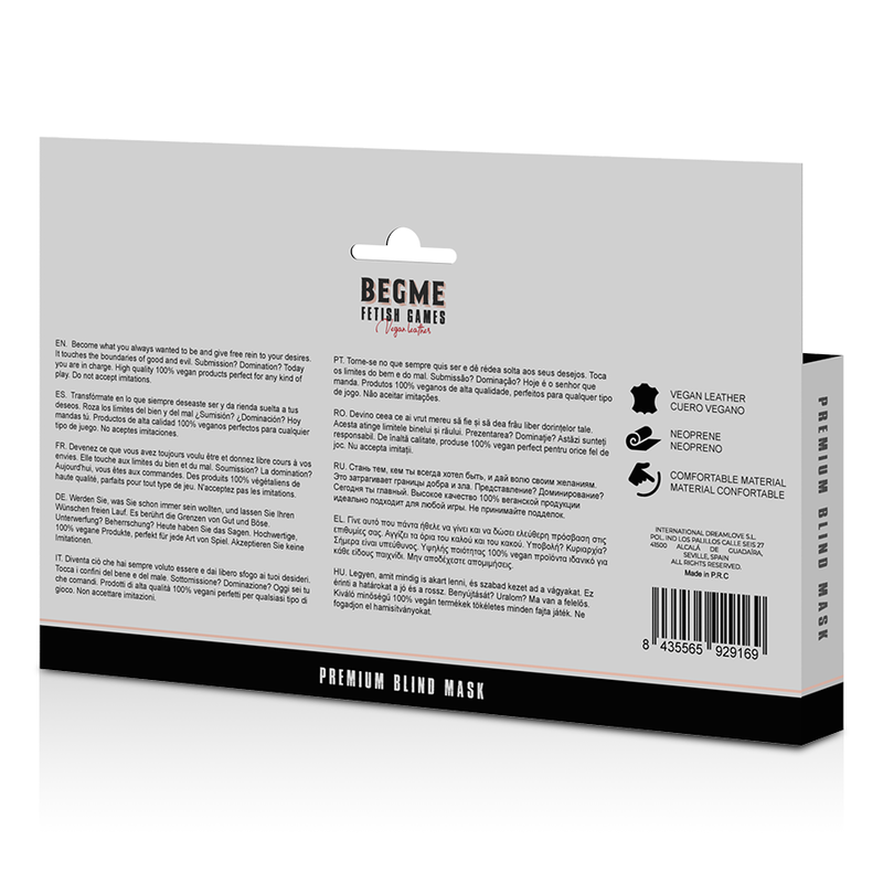 BEGME - RED EDITION PREMIUM BLIND MASK WITH NEOPRENE LINING - Amore24