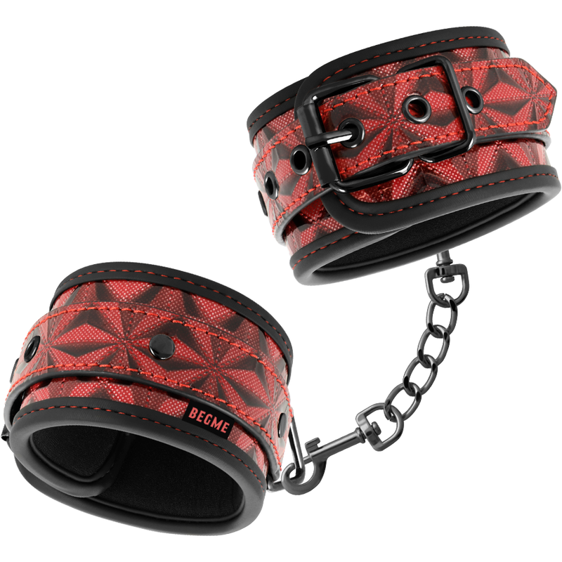 BEGME - RED EDITION PREMIUM HANDCUFFS WITH NEOPRENE LINING - Amore24