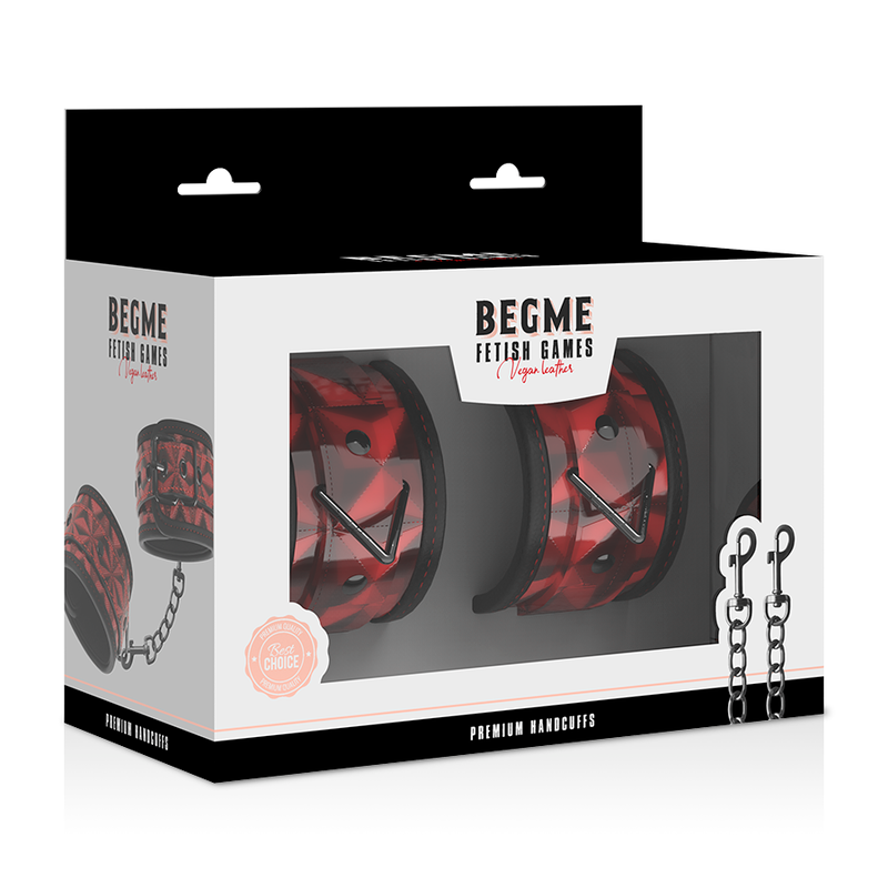 BEGME - RED EDITION PREMIUM HANDCUFFS WITH NEOPRENE LINING - Amore24