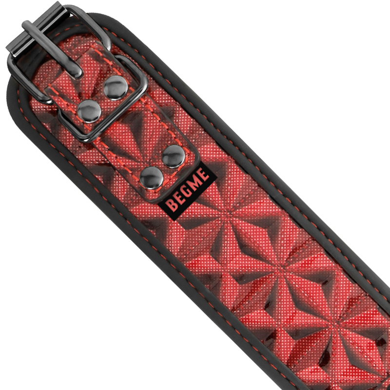 BEGME - RED EDITION PREMIUM VEGAN LEATHER COLLAR WITH NEOPRENE LINING - Amore24