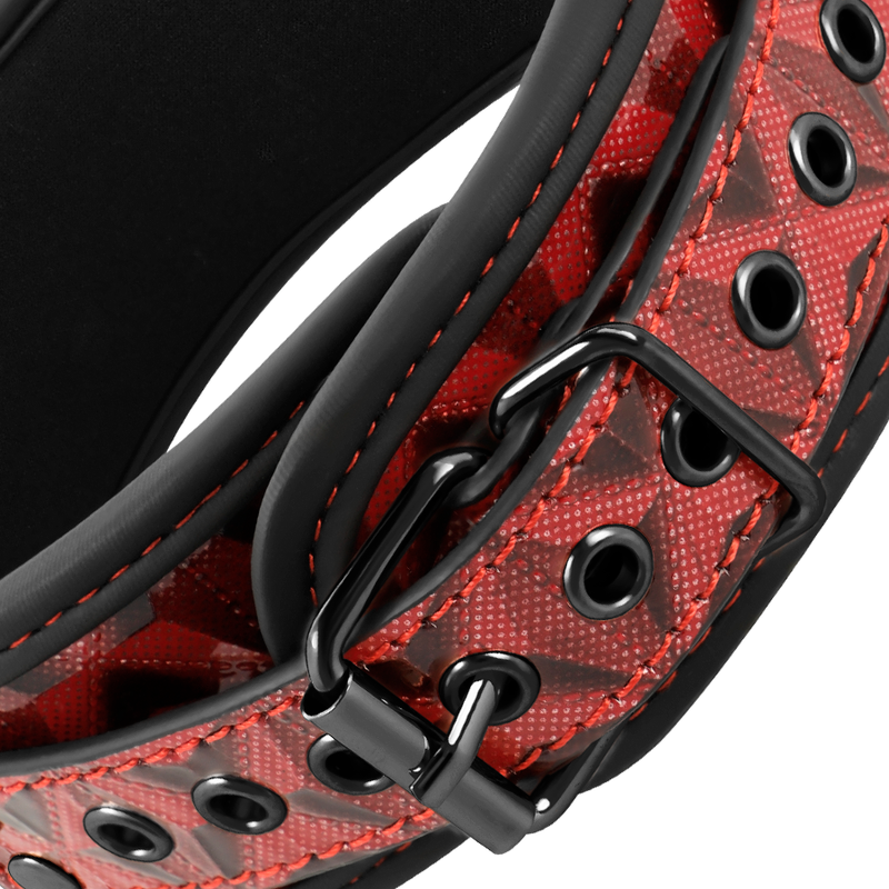 BEGME - RED EDITION PREMIUM VEGAN LEATHER COLLAR WITH NEOPRENE LINING - Amore24
