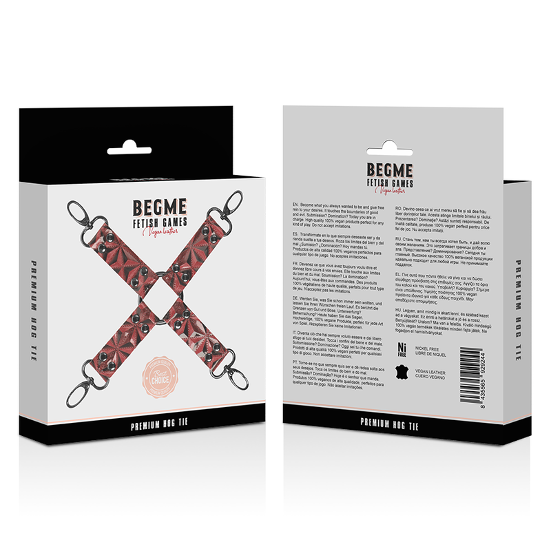 BEGME - RED EDITION PREMIUM VEGAN LEATHER HOG TIE - Amore24