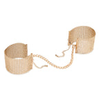 BIJOUX - DÉSIR MÉTALLIQUE GOLDEN METAL MESH HANDCUFFS - Amore24