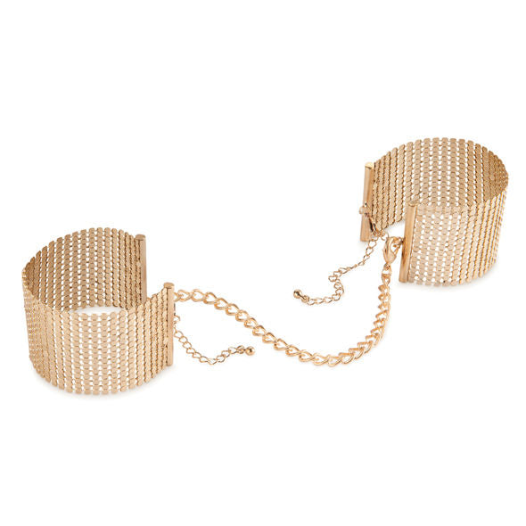 BIJOUX - DÉSIR MÉTALLIQUE GOLDEN METAL MESH HANDCUFFS - Amore24