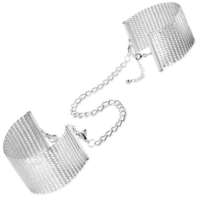 BIJOUX - DÉSIR MÉTALLIQUE SILVER METALLIC HANDCUFFS - Amore24