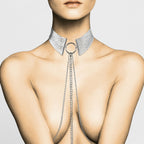 BIJOUX - DÉSIR MÉTALLIQUE SILVER METALLIC NECKLACE - Amore24